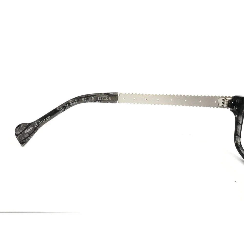 BOZ Eyeglasses Frames ZIGGY 0013 Grey Marble Black Silver Argyle Arms 53-15-137